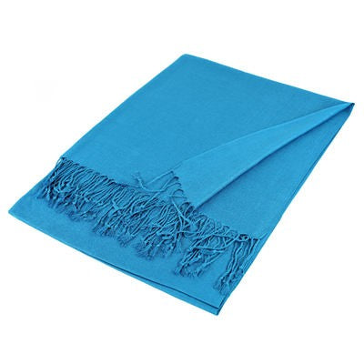 Wholesale Turquoise Blue Solid Pashmina Scarf