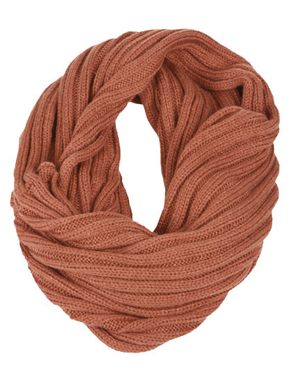 Stripe Cable Knit Infinity Scarf