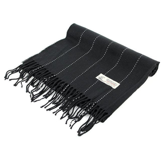 Black/white Stripes Cashmere Feel Scarf 12-pack