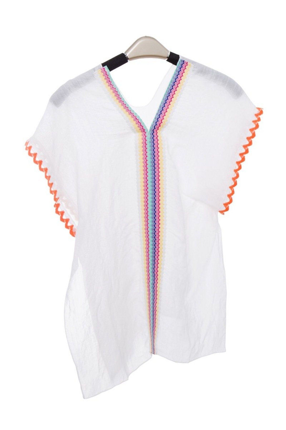 Solid Color Cover-Up W/ Stitched Hem