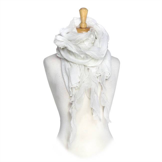 Fashion Crochet Lace Oblong Scarf