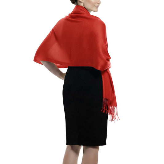 Bulk Lot Red Bamboo Rayon Pashmina Feel Scarf Wrap Wholesale for Resellers