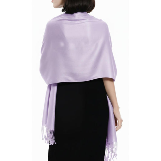 Wholesale Bulk Lot Soft Silky Rayon Pashmina Scarf Wrap Reseller Iced Lavender Solid Color