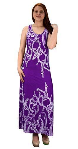 Wholesale Lot: Paisley Print Sleeveless Scoop Neck Beach Maxi Dress Purple Large