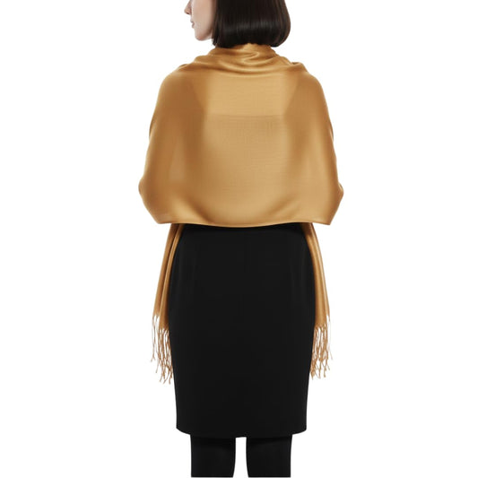 Wholesale Bulk Lot Soft Bamboo Rayon Pashmina Feel Scarf Wrap Brown for Resellers