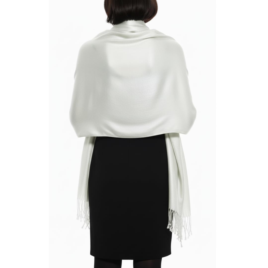 Wholesale Lot Soft Silver Bamboo Rayon Pashmina Scarf Wrap for Resellers