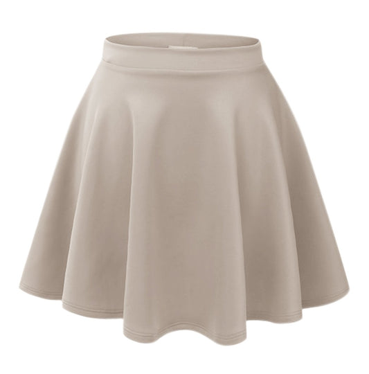 Wholesale Bulk Lot: Summer Flare Skater Mini Skirt, Taupe, Medium