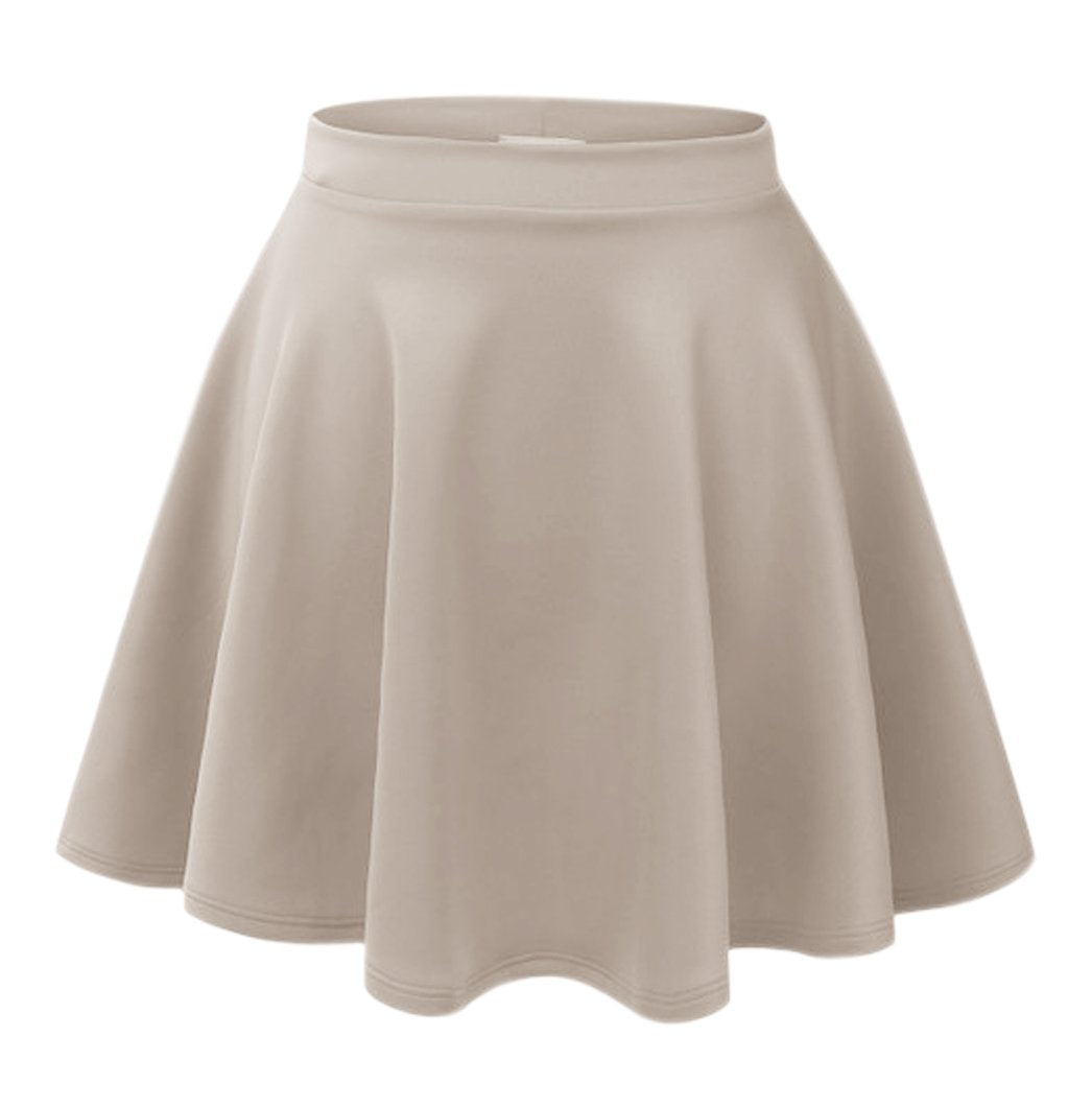Wholesale Bulk Lot: Summer Flare Skater Mini Skirt Taupe Medium Reseller