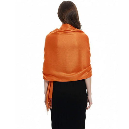 Bulk Lot Soft Silky Bamboo Rayon Pashmina Scarf Rust Wrap for Resellers