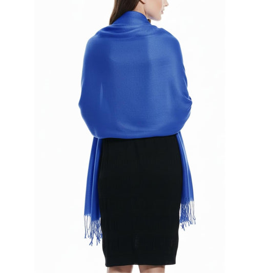 Wholesale Bulk Lot Soft Silky Bamboo Rayon Pashmina Scarf Wrap Blue Reseller Bundle