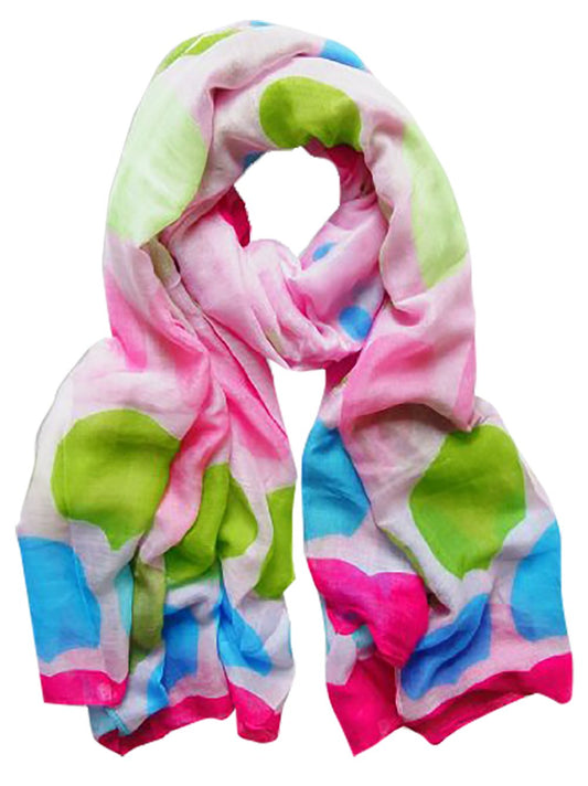 Wholesale Bulk Lot: Modern Lavender Multicolored Polka Dot Scarf Wrap Shawl for Resellers