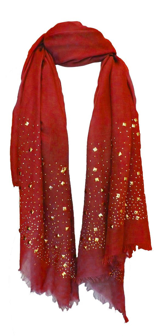 Wholesale Bulk Lot: Maroon Glittering Sparkle Studded Scarf Shawl Wrap for Resellers