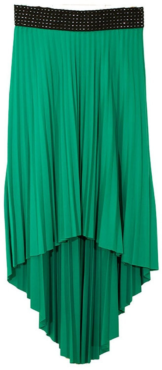 Wholesale Bulk Lot: Green Hi Lo Pleated Skirt Ribbon Elastic Waist Size Large