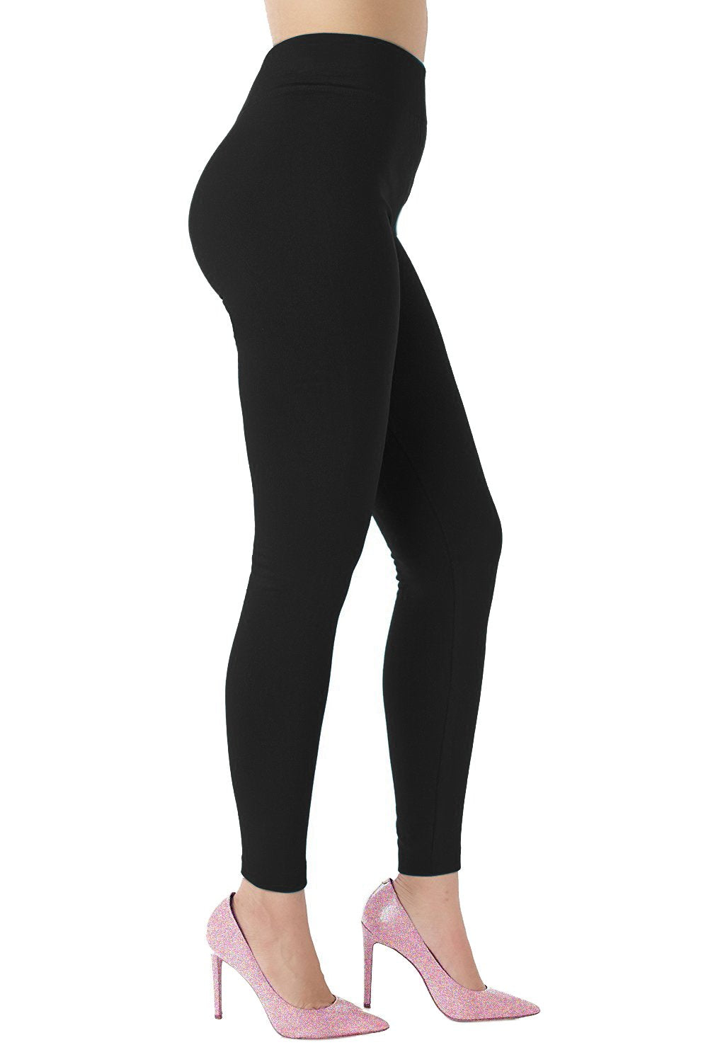 Wholesale Bulk Lot: Fleece Lined Winter Leggings Slimming Yoga Pants Black S/M