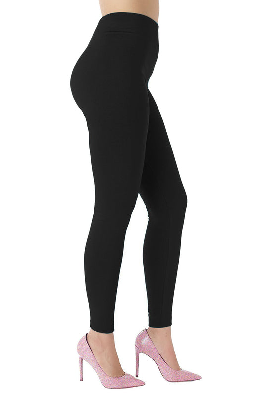 Wholesale Bulk Lot: Fleece Lined Winter Leggings Slimming Yoga Pants Black S/M