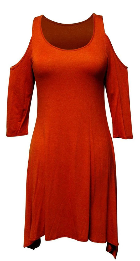 Wholesale Bulk Lot: Vintage Slit-Sleeve Mini Dress Small Terracotta Reseller