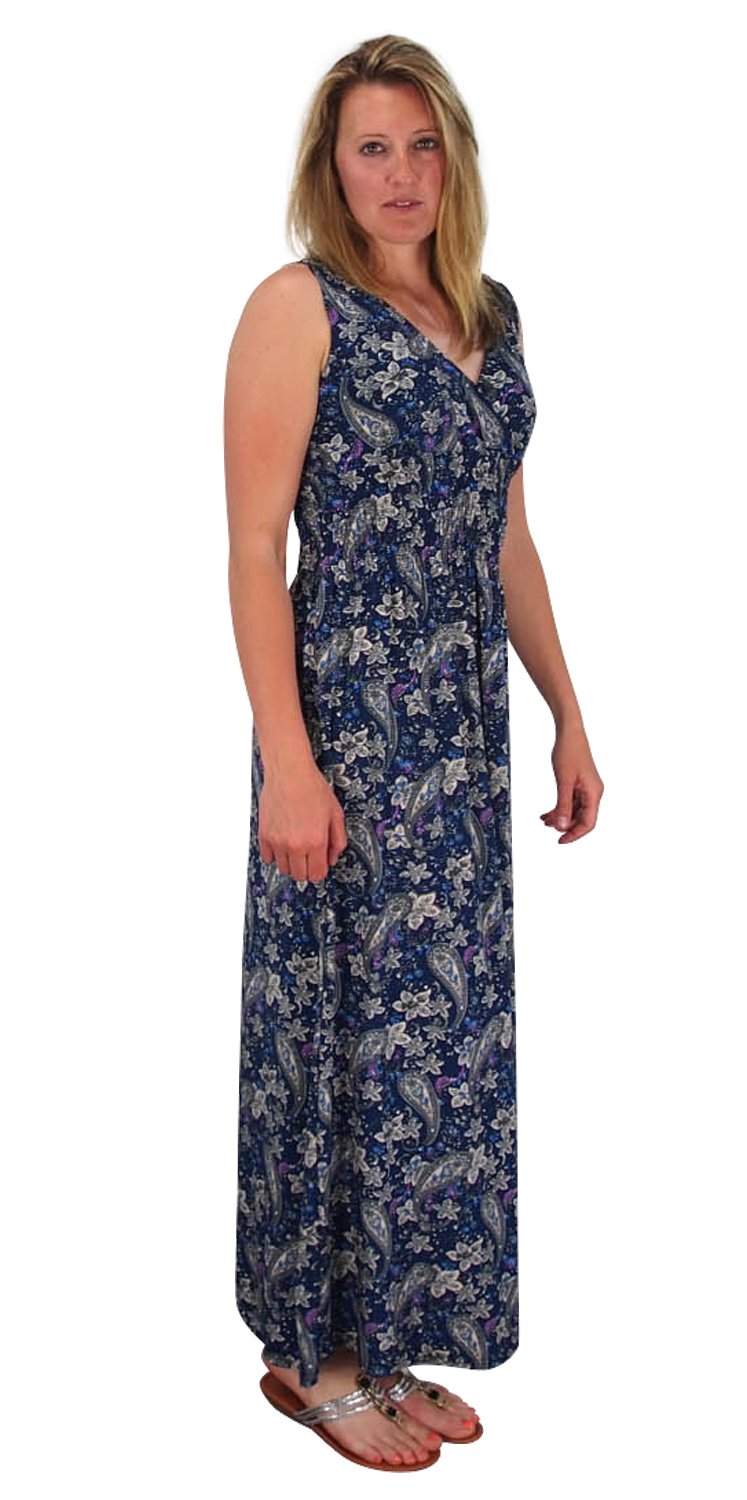 Wholesale Bulk Lot: Women's Floral Print Sleeveless Plus Size Maxi Dress 3X