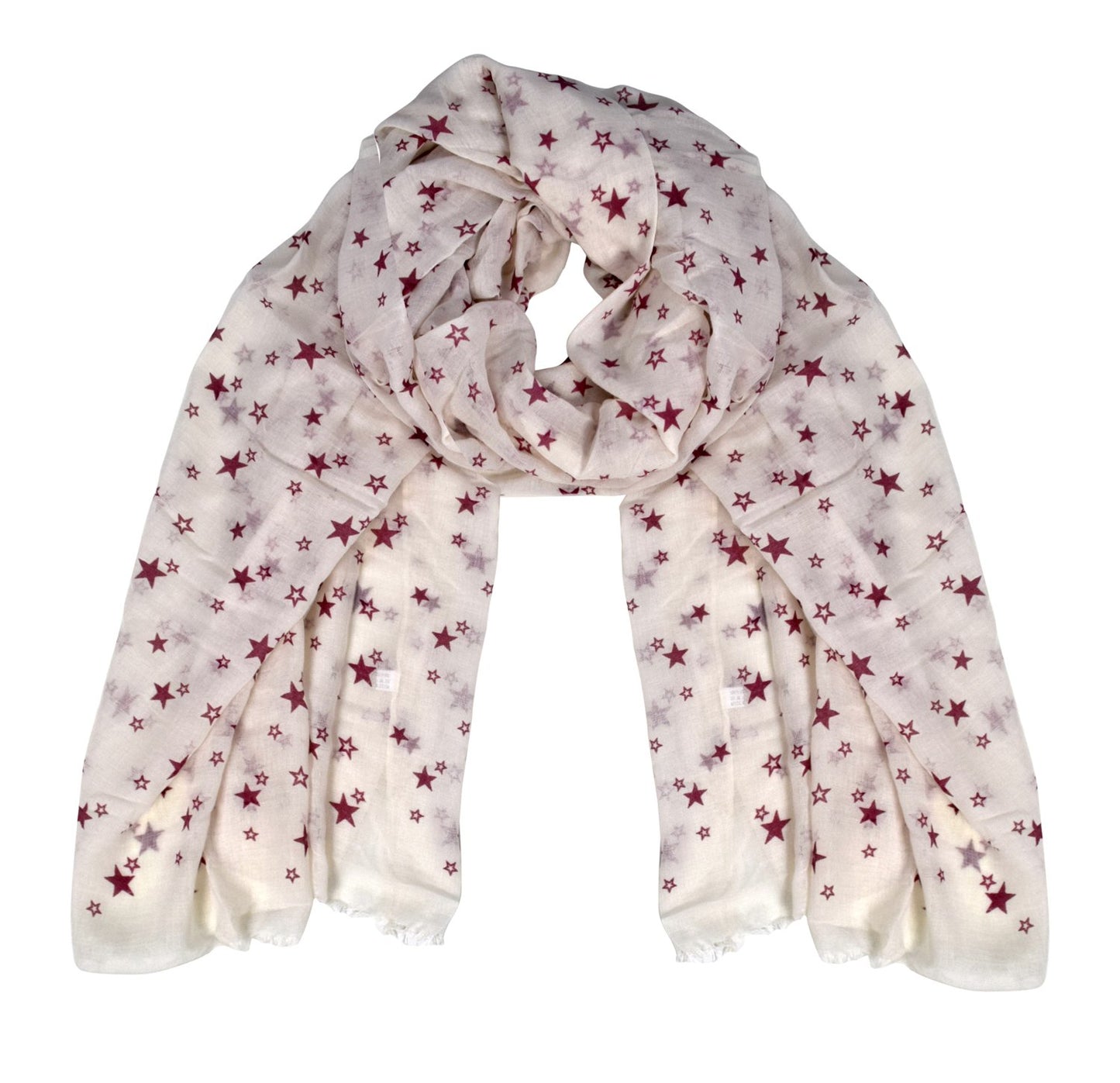 Wholesale Bulk Lot: Lightweight Starry Summer Fashion Scarf Shawls White Coral for Resellers