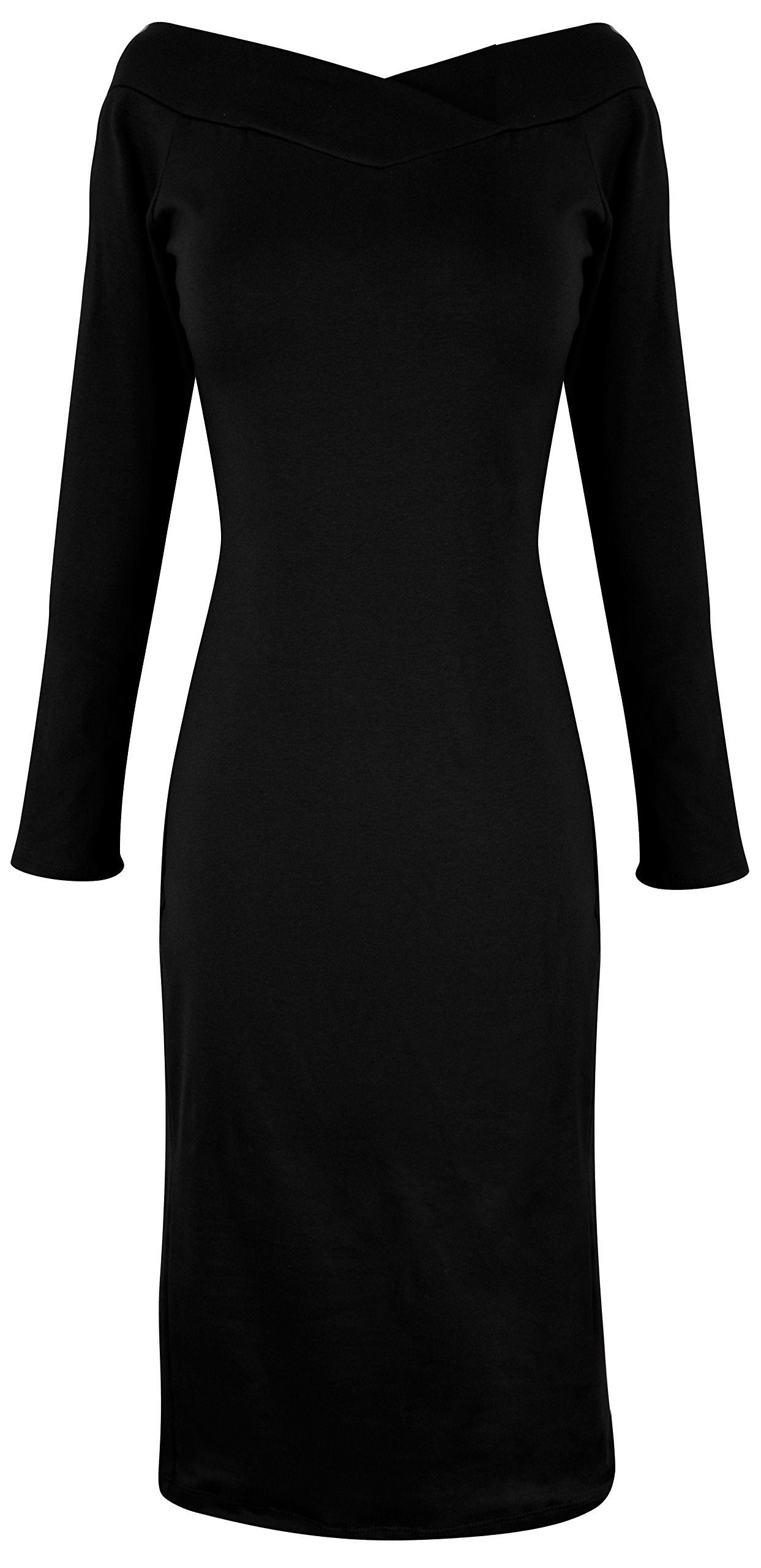 Wholesale Bulk Lot: Bodycon Bodice Slim Fit Evening Dress, Black, Large