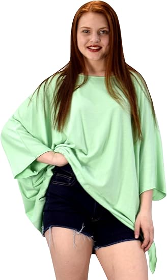 Wholesale Bulk Lot: Womens Oversized Loose Silhouette Mint Tunic Top One Size