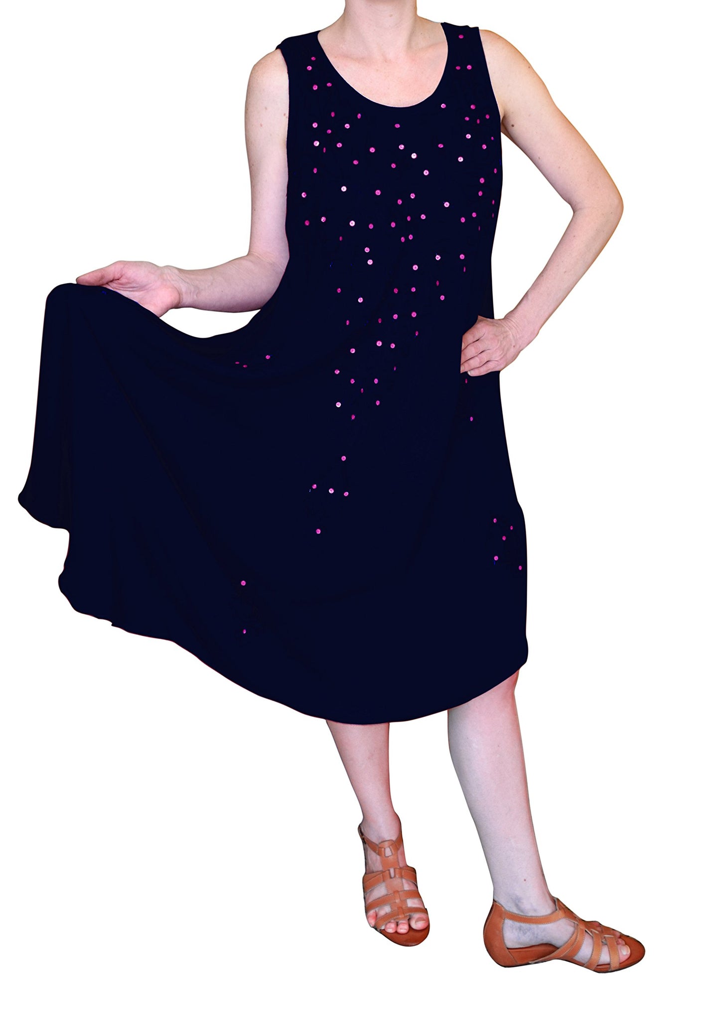 Wholesale Lot: Navy Embroidered Gem A-Line Tunic Bathing Suit Cover Up Dress