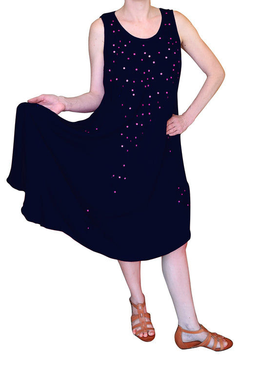 Wholesale Lot: Navy Embroidered Gem A-Line Tunic Bathing Suit Cover Up Dress