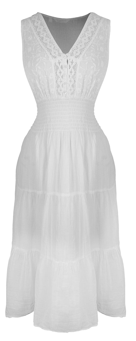 Wholesale Bulk Lot: Renaissance Embroidered Sleeveless Gypsy Tank Dress Large