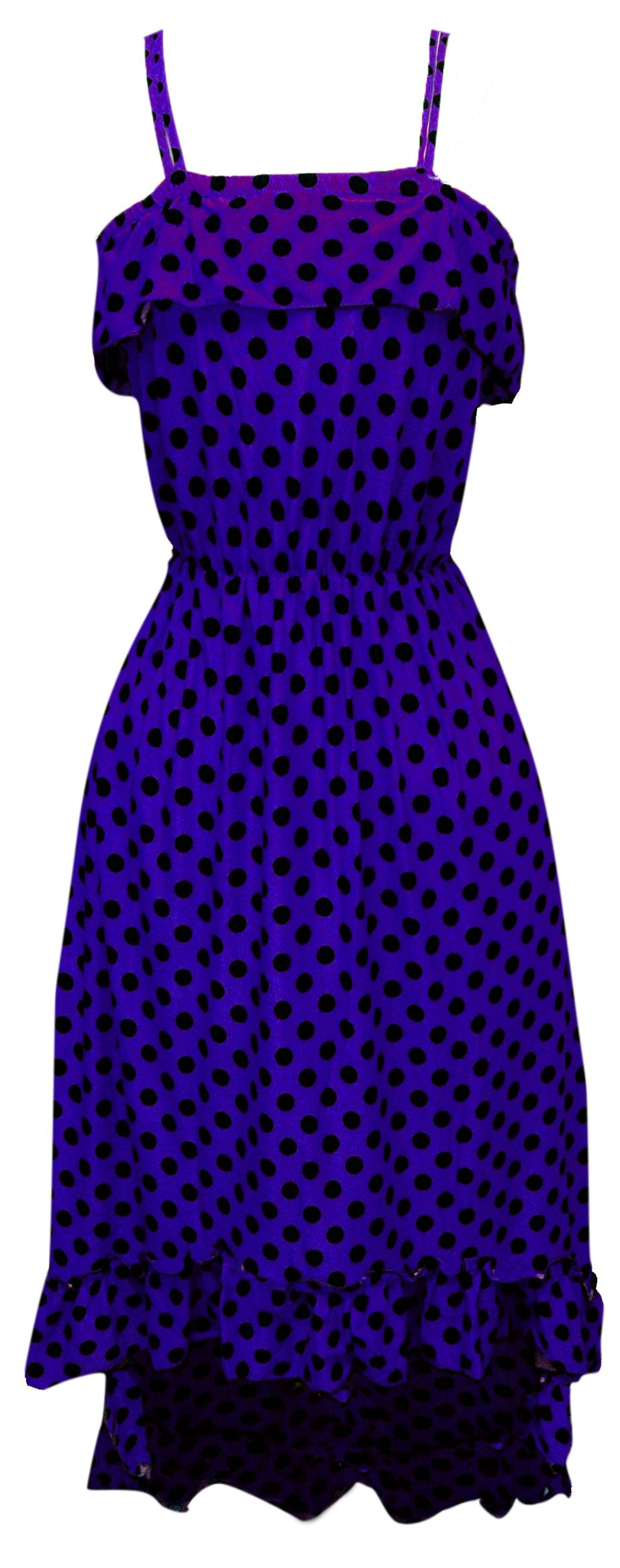 Wholesale Bulk Lot: Women's Retro Polka Dot High Low Maxi Dress XL Violet
