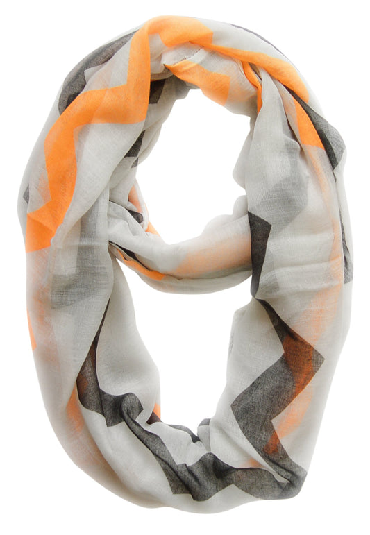 Wholesale Bulk Lot: Radiant Geometric Chevron Infinity Loop Scarf Multi-color Reseller Pack