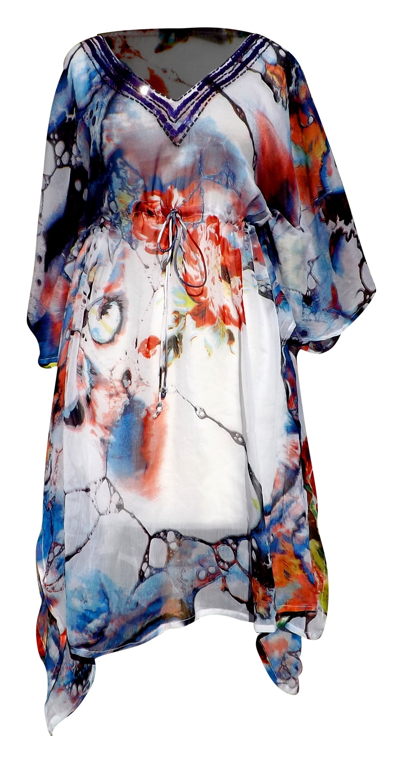 Wholesale Bulk Lot: Bohemian Summer Tunic Beach Cover Up Floral Purple Dress