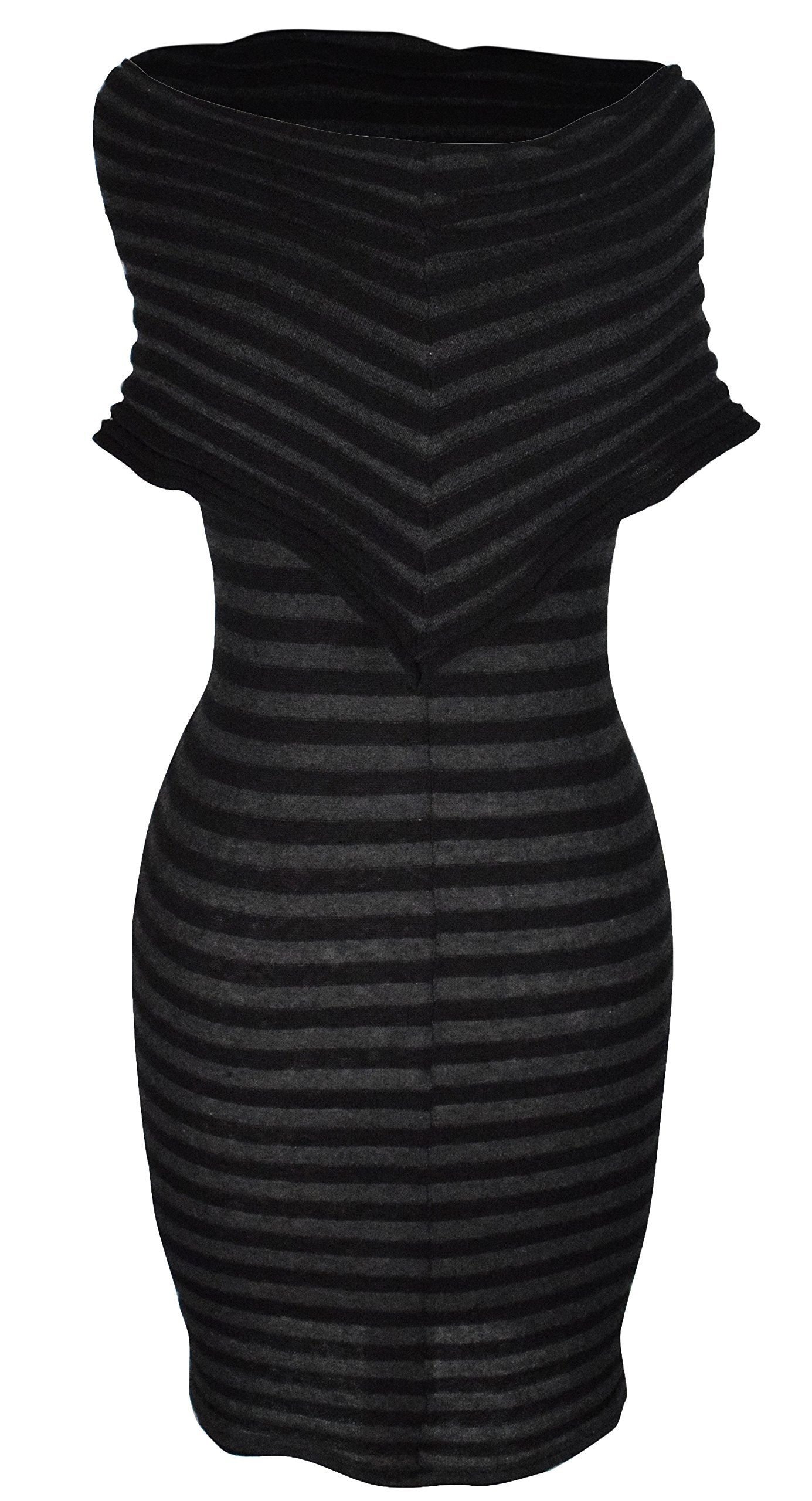 Wholesale Bulk Lot: Sexy Striped Cap Sleeve Cowl Neck Mini Black Dress Medium