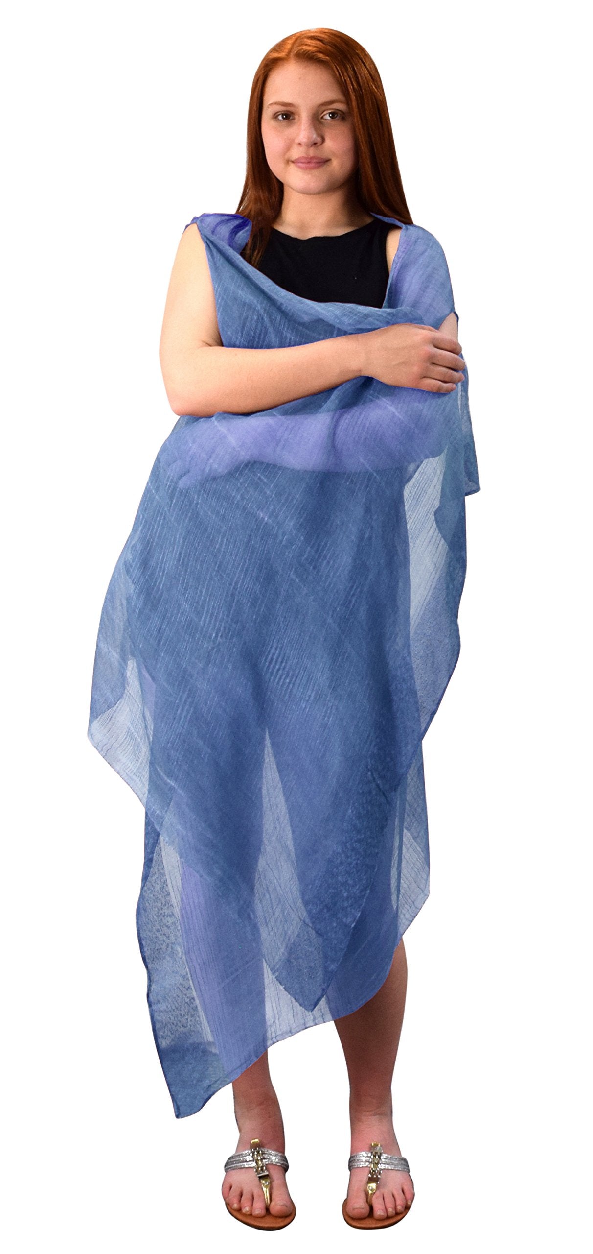 Wholesale Bulk Lot: Sheer Laced Navy Blue Open Front Tasseled Kimono Tunic Wear