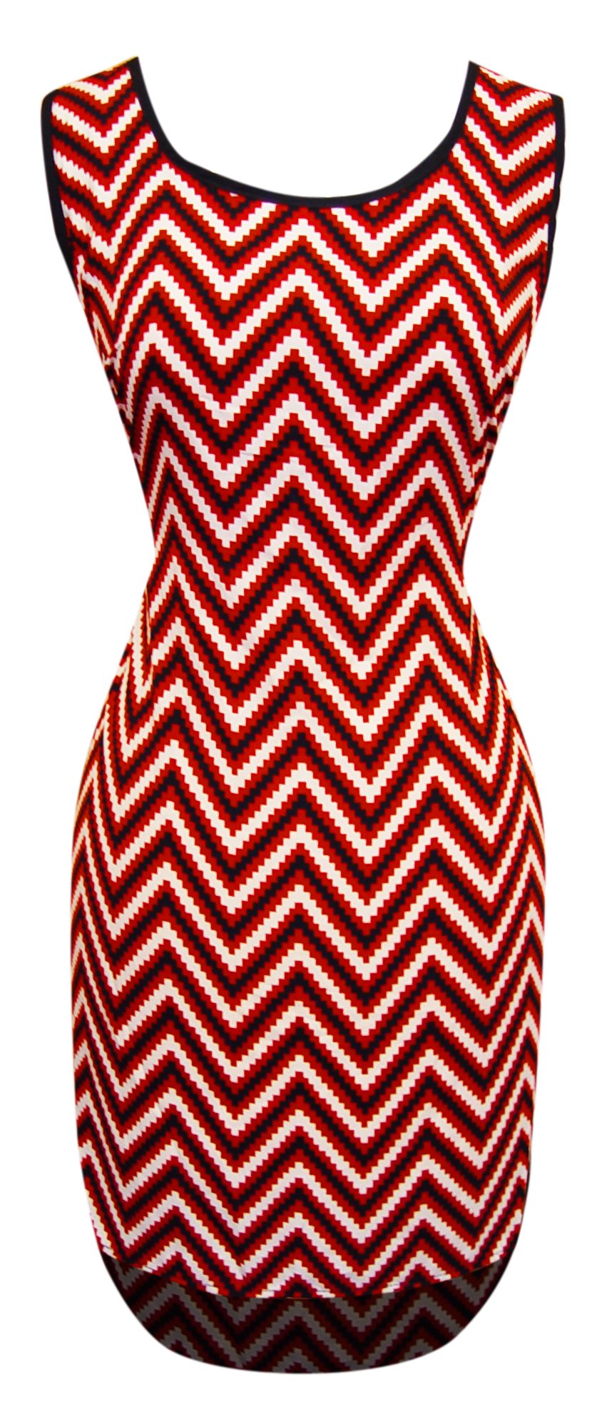 Wholesale Bulk Lot: Chevron High-Low Summer Dress Large Burgundy