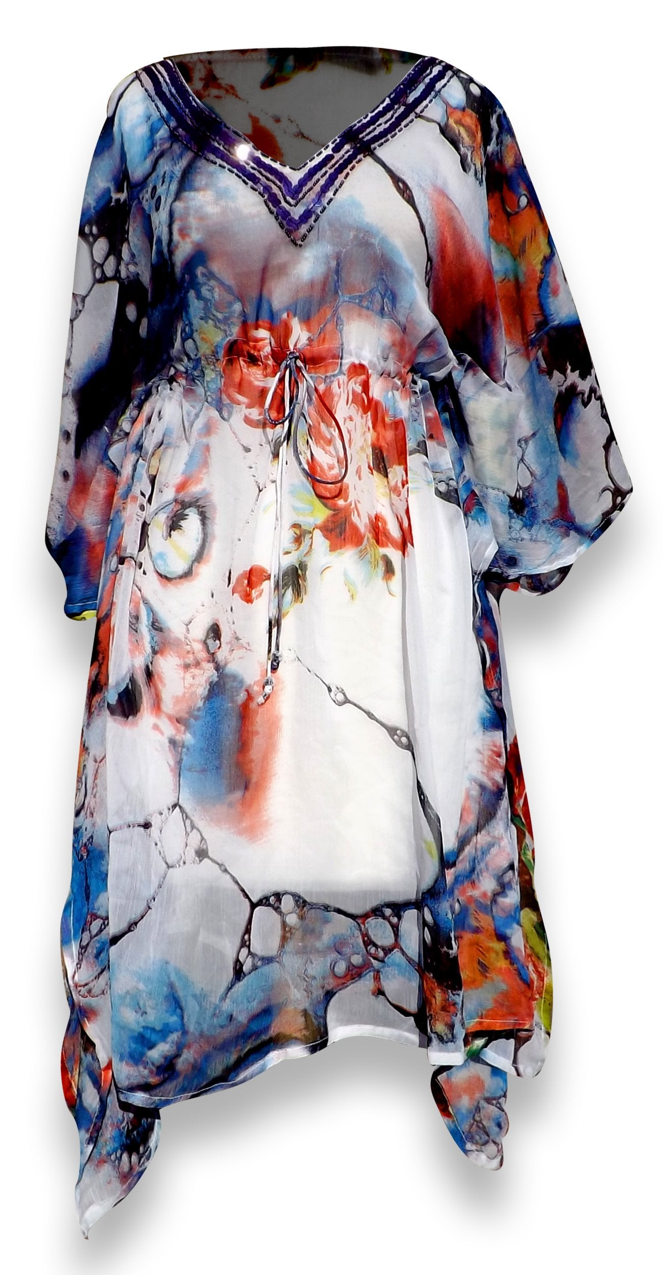 Wholesale Bulk Lot: Bohemian Summer Tunic Beach Cover Up Floral Purple Dress
