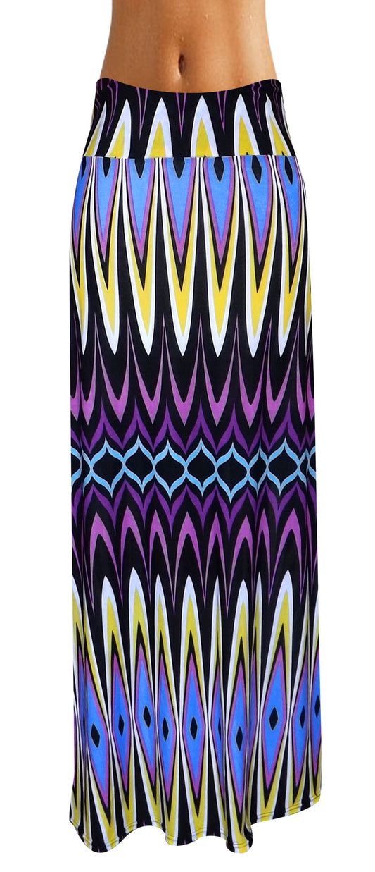 Wholesale Bulk Lot: Fold Over Waist Banded Maxi Skirt Reseller Pack
