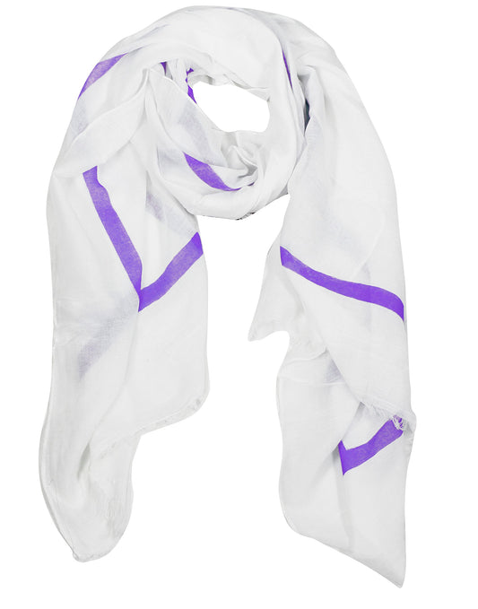 Wholesale Bulk Lot: Vintage Soft Cotton Block Stripe Shawl Wrap Scarf Lavender Reseller Pack