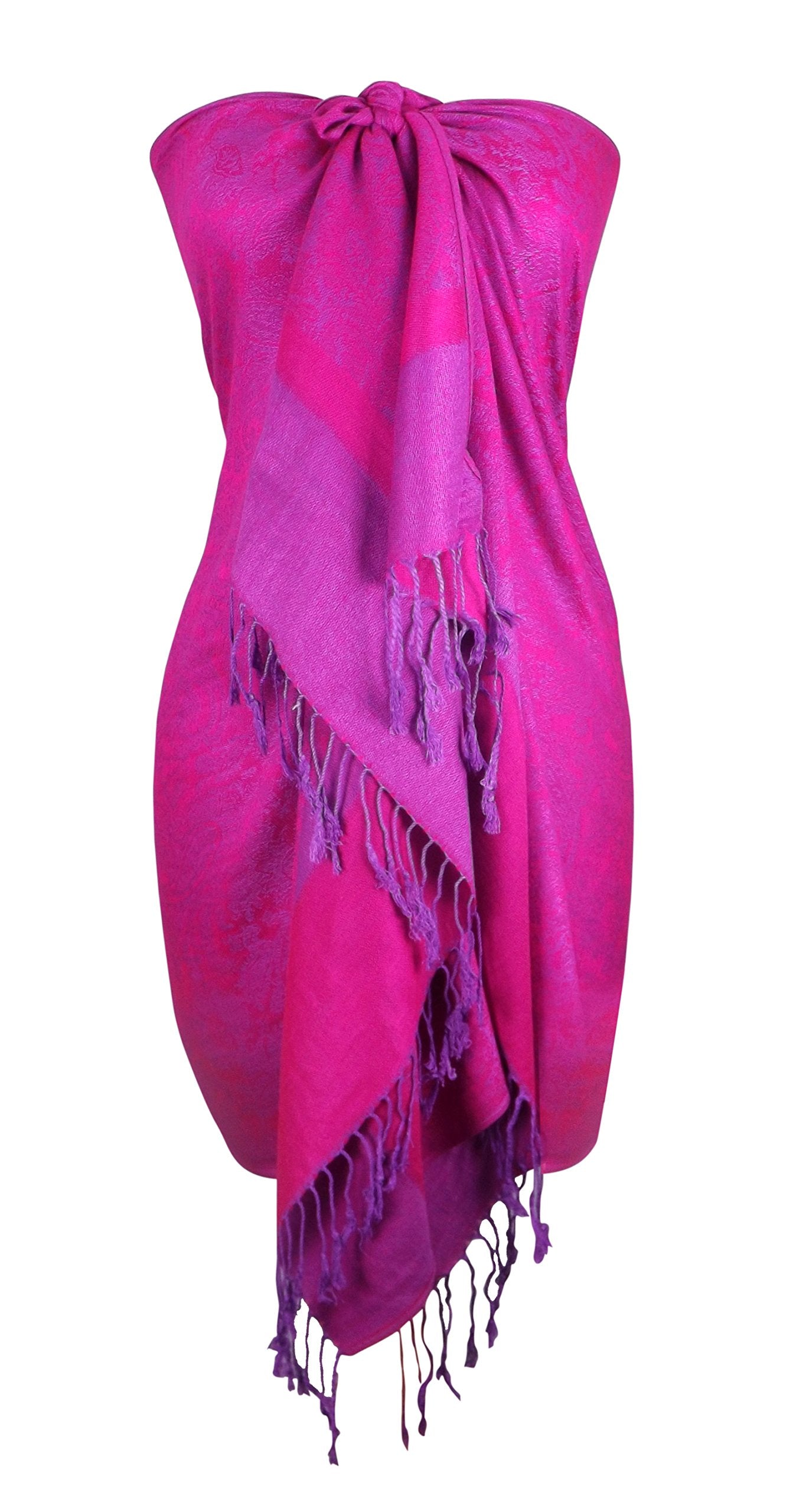 Wholesale Bulk Lot Vintage Paisley Pashmina Shawl Wrap Hot Pink Purple Scarf for Resellers