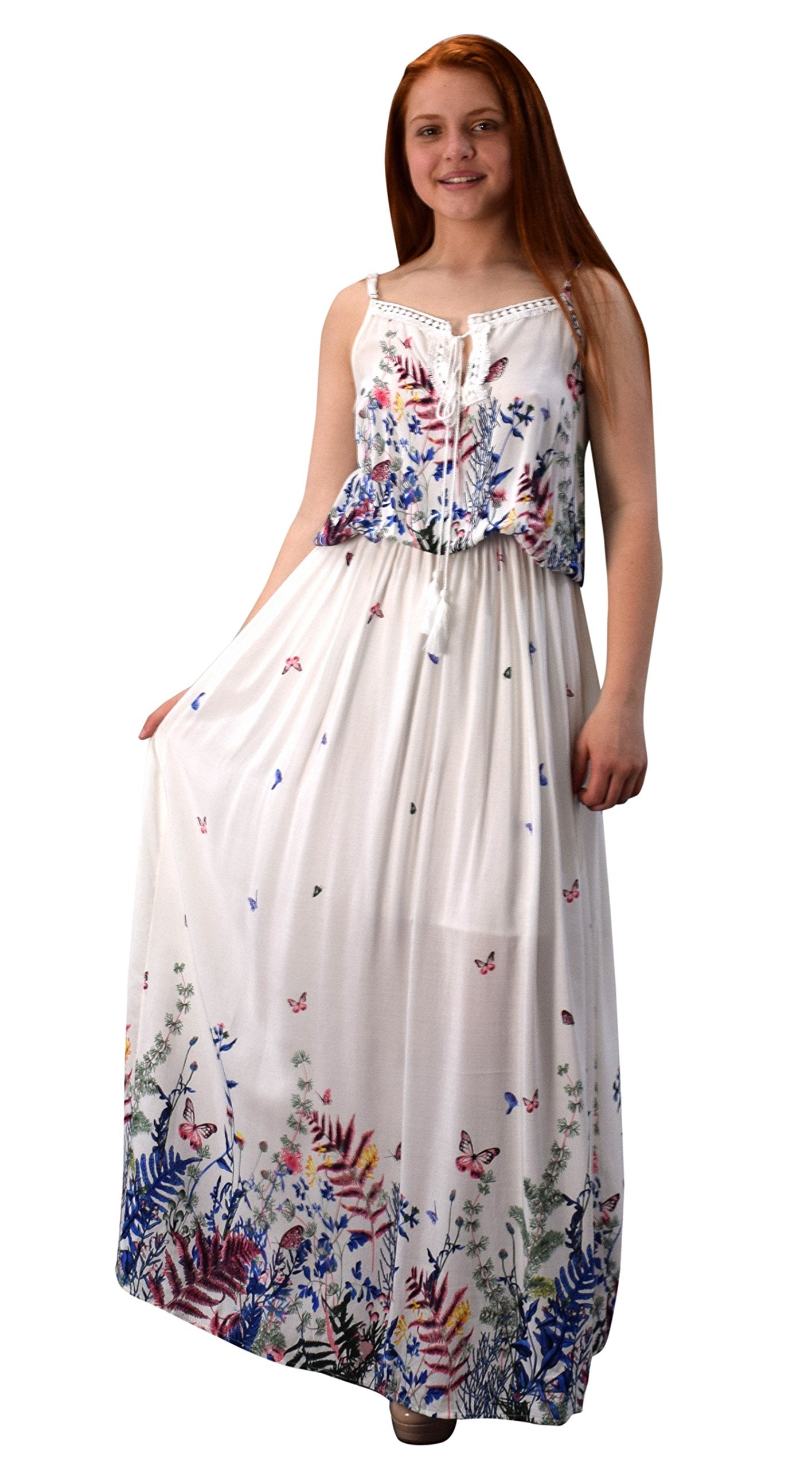 Wholesale Bulk Lot: Womens Exotic Floral Boho Tahiti Sleeveless Maxi Dress XL