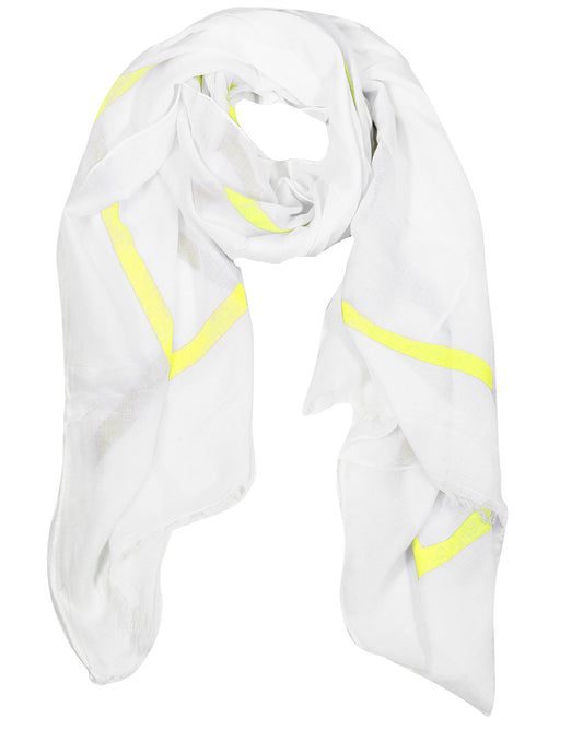 Wholesale Bulk Lot: Vintage Soft Cotton Blend Block Stripe Shawl Wrap Scarf Yellow Reseller Pack