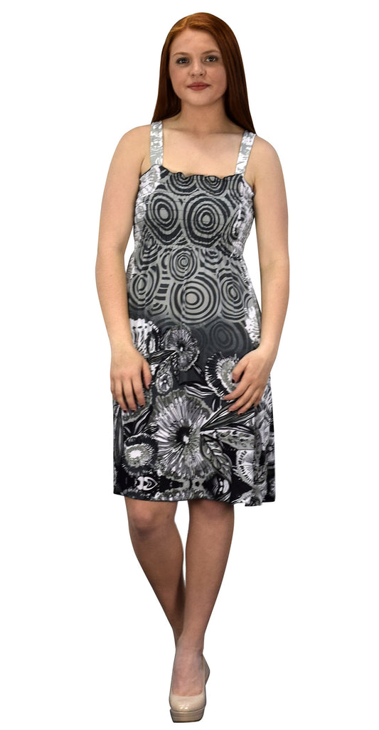 Wholesale Bulk Lot: Women's Floral Knee Length Exotic Smocked Summer Dress Size M