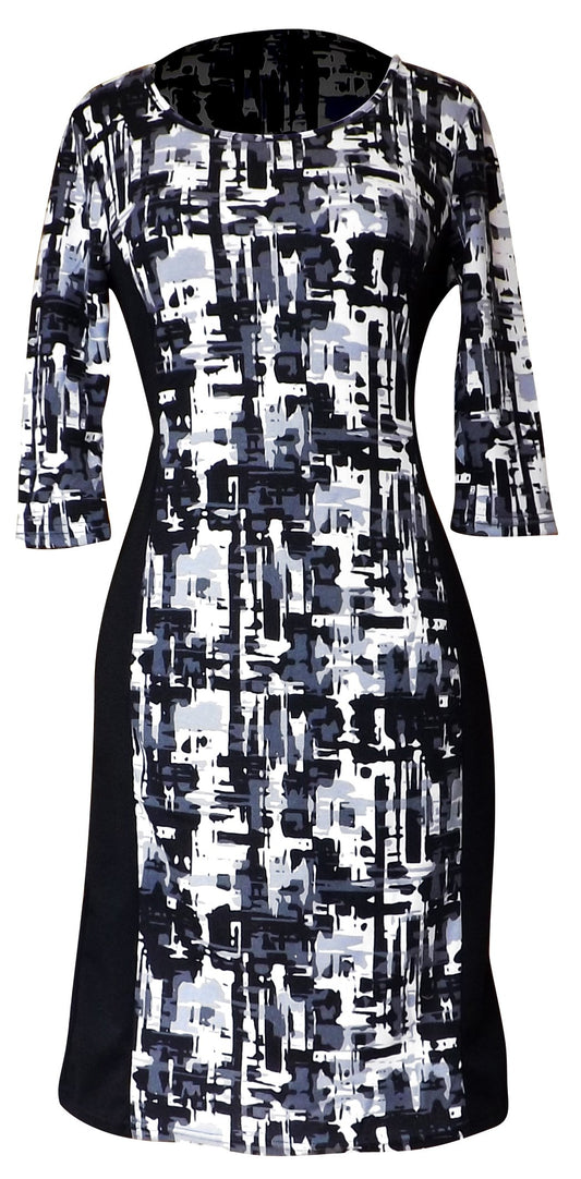 Wholesale Bulk Lot: 3/4 Sleeve Printed Work Business Sheath Slimming Dress Size M