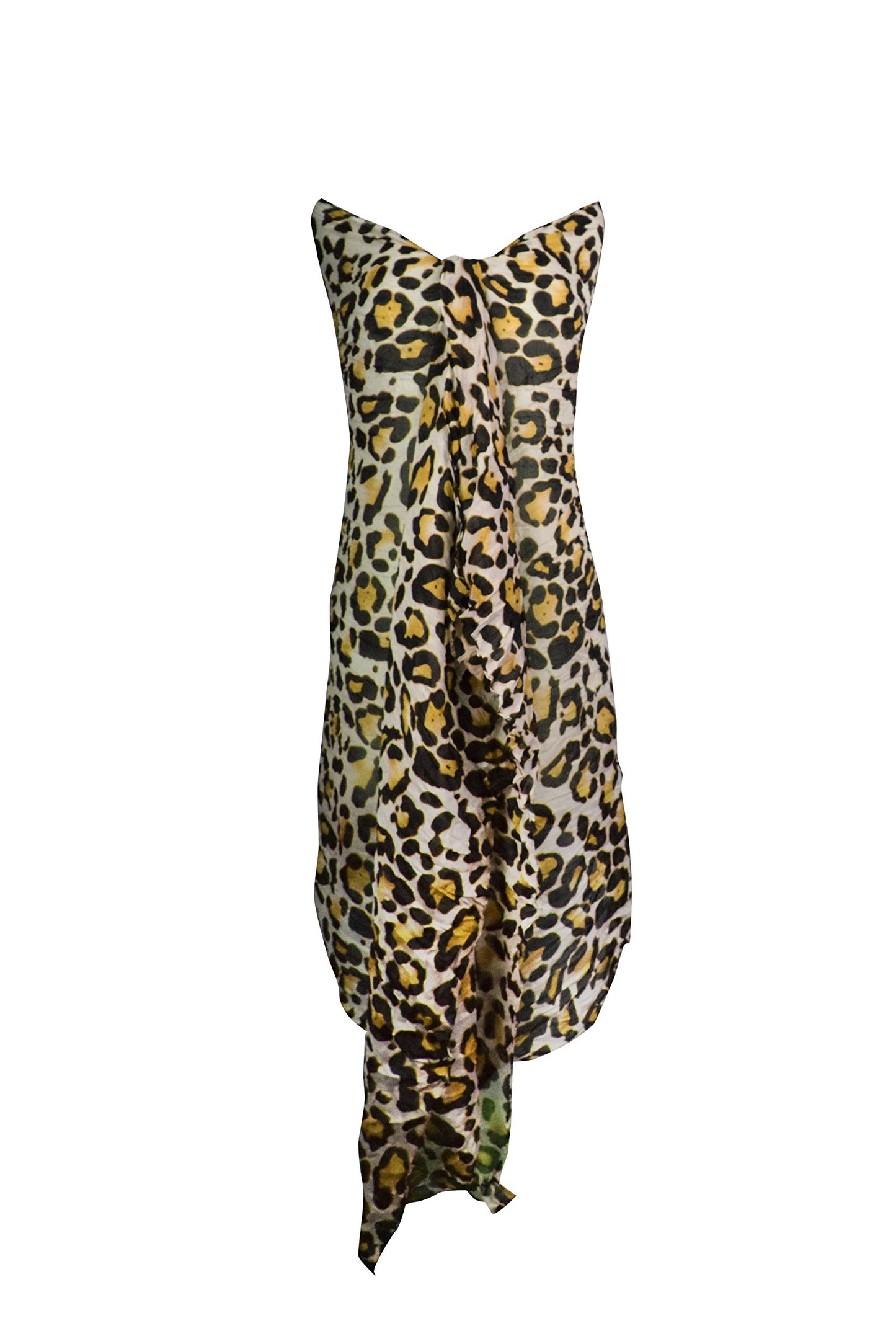 Wholesale Bulk Lot: Yellow Leopard Animal Print Crinkle Scarf Wrap for Resellers