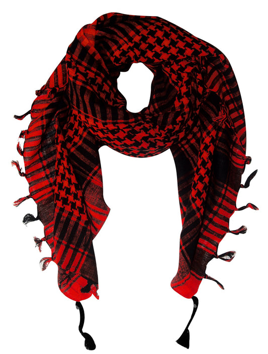 Wholesale Bulk Lot: 100% Cotton Unisex Military Tactical Shemagh Keffiyeh Scarf Red Reseller Pack
