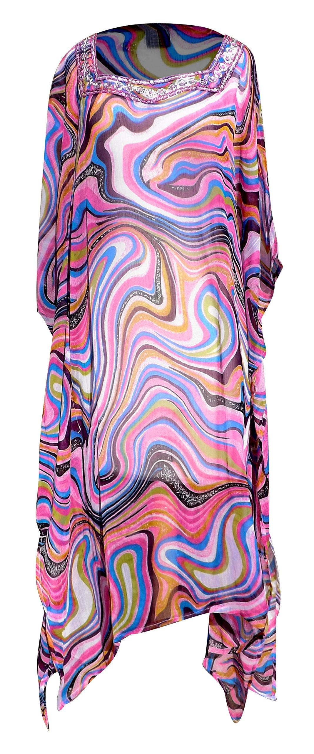 Wholesale Bulk Lot Bohemian Summer Tunic Beach Cover Up Dress Reseller Embellished