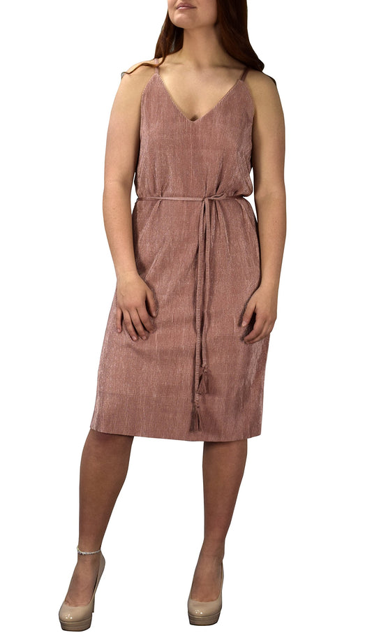 Wholesale Bulk Lot: Women Vintage V Neck Cocktail Boho Midi Dress, Rose, Small