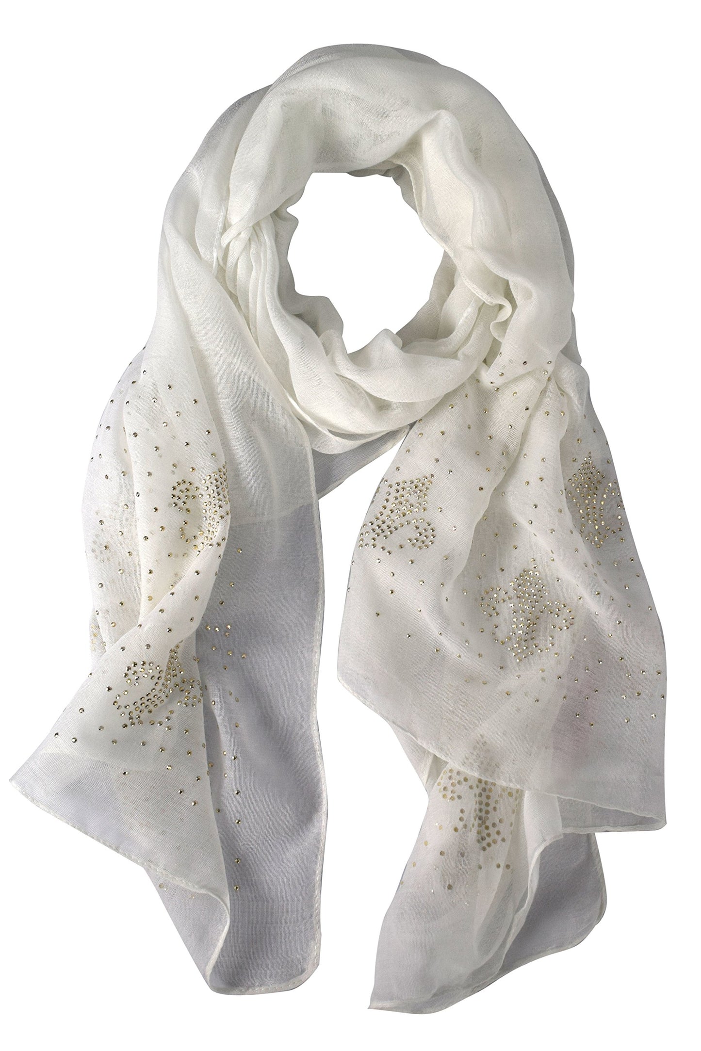 Wholesale Bulk Lot: Snow White Glittering Sparkle Studded Scarf Shawl Wrap for Resellers