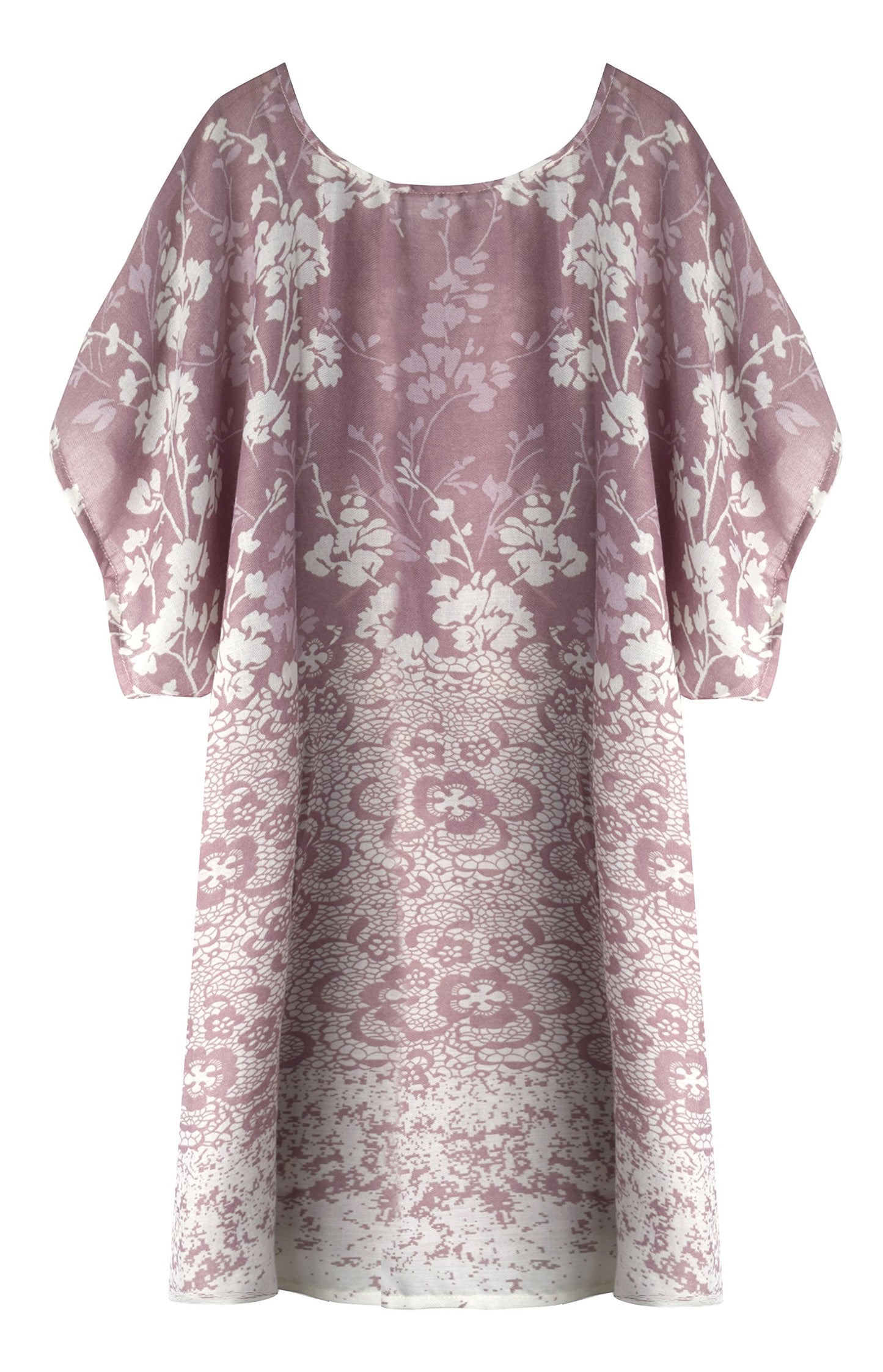 Wholesale Bulk Lot: Pink Vintage Floral Lightweight Pullover Summer Poncho