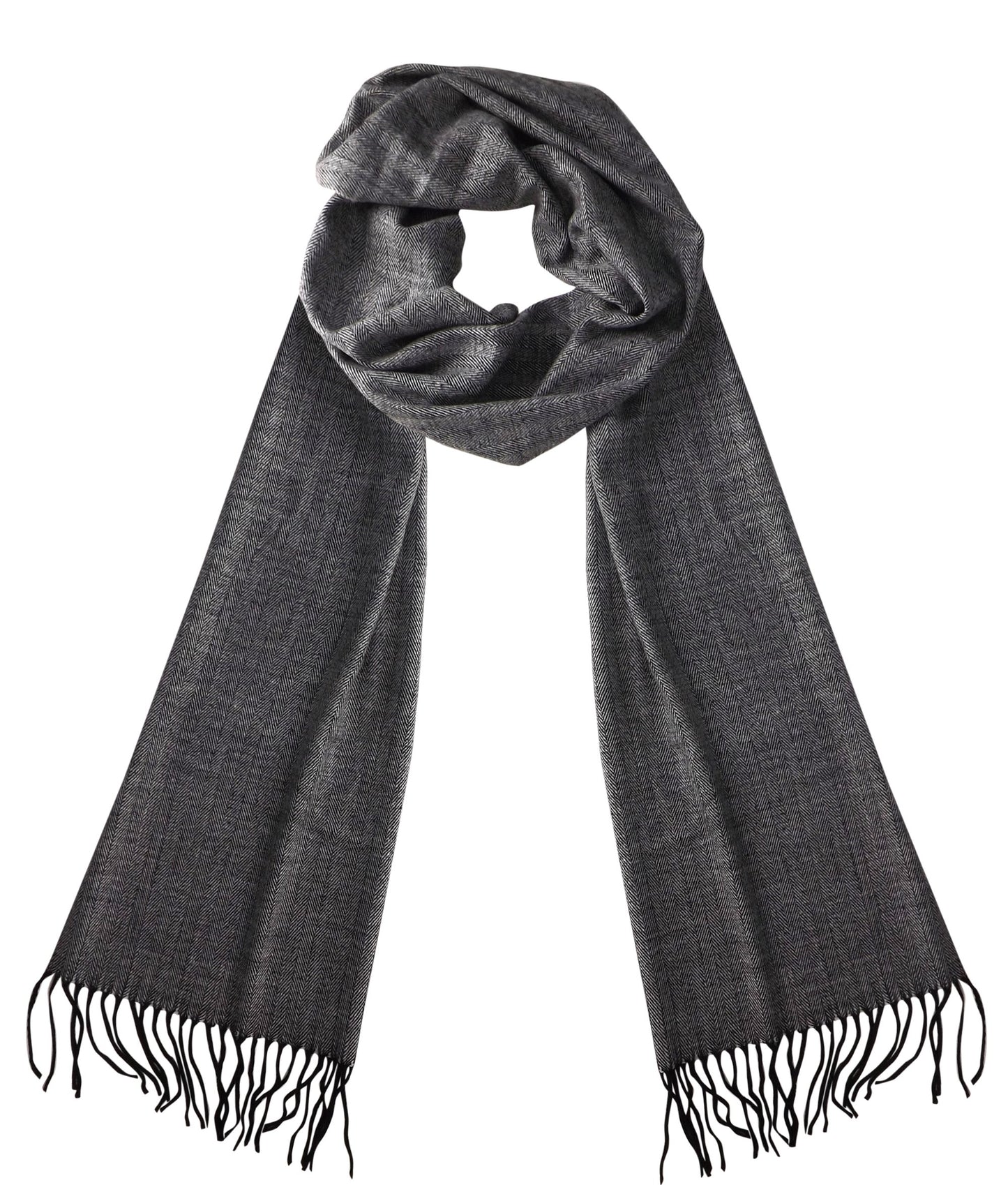 Wholesale Bulk Lot: Soft Cashmere Feel Plaid Houndstooth Unisex Warm Scarf Reseller Pack Light Gray