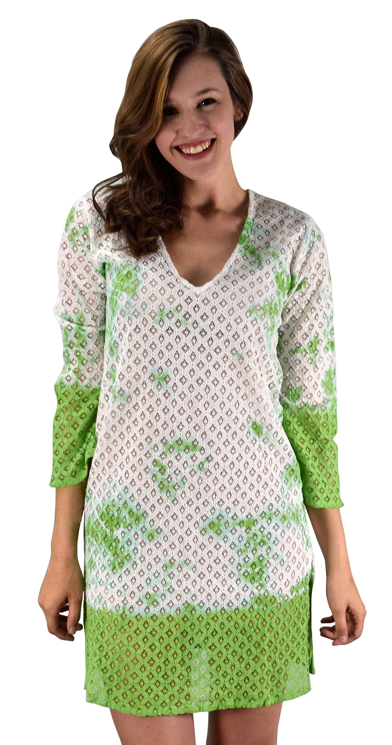 Wholesale Bulk Lot: Women's Lace Beach Bikini Cover-up Tunic Green Reseller