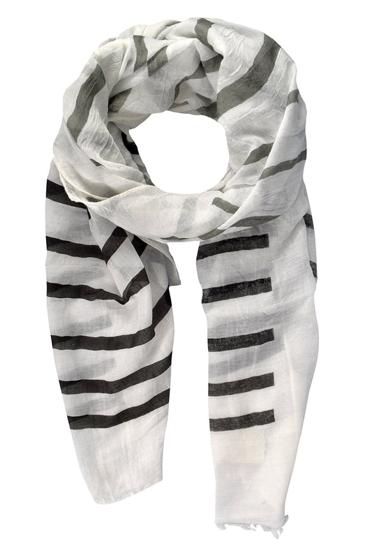 Wholesale Bulk Lot: Vertical Striped Fading Eyelash Fringe Scarf Cover Up for Resellers Black